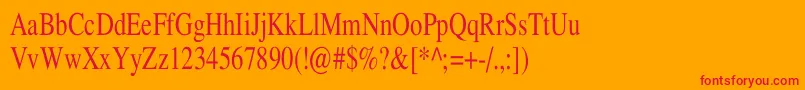 TempofontCn Font – Red Fonts on Orange Background