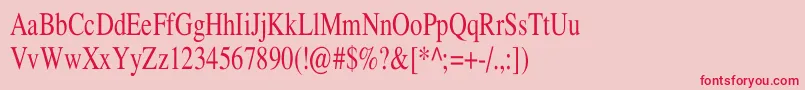 TempofontCn Font – Red Fonts on Pink Background