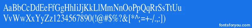 フォントTempofontCn – 青い背景に白い文字