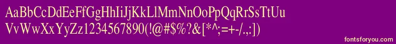 TempofontCn Font – Yellow Fonts on Purple Background