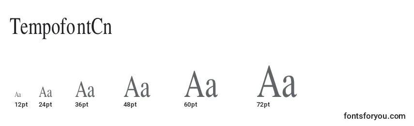 TempofontCn Font Sizes