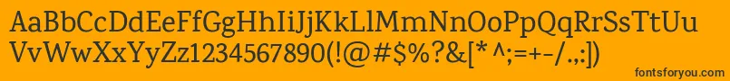 KarmaMedium Font – Black Fonts on Orange Background