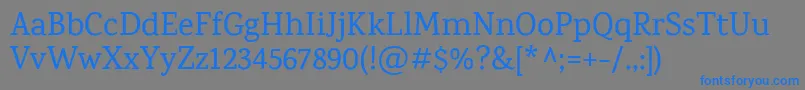 KarmaMedium Font – Blue Fonts on Gray Background