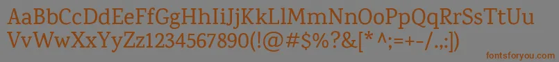 KarmaMedium Font – Brown Fonts on Gray Background