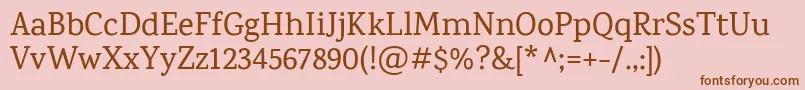 KarmaMedium Font – Brown Fonts on Pink Background