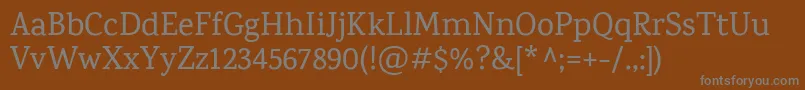 フォントKarmaMedium – 茶色の背景に灰色の文字