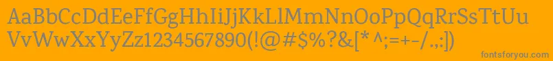 フォントKarmaMedium – オレンジの背景に灰色の文字
