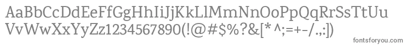 フォントKarmaMedium – 灰色のフォント