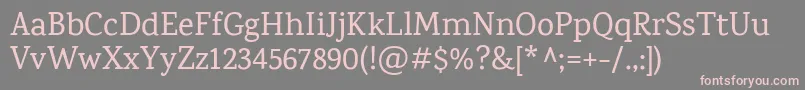 KarmaMedium Font – Pink Fonts on Gray Background