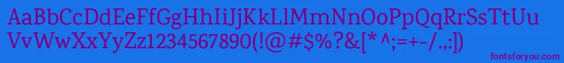 KarmaMedium Font – Purple Fonts on Blue Background