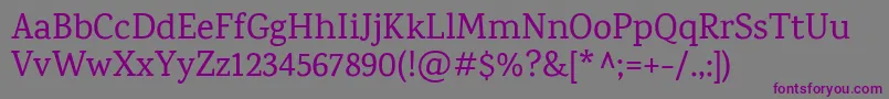 KarmaMedium Font – Purple Fonts on Gray Background