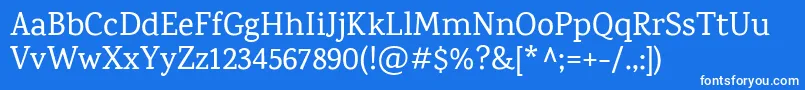 KarmaMedium Font – White Fonts on Blue Background