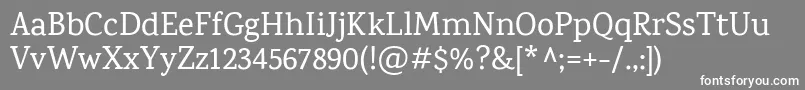 KarmaMedium Font – White Fonts on Gray Background