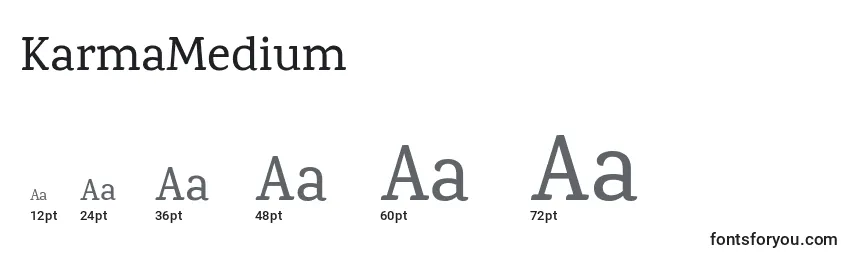 KarmaMedium Font Sizes