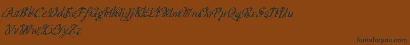 Cfschizophreniapersonaluse Font – Black Fonts on Brown Background