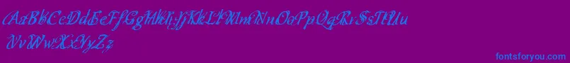 Czcionka Cfschizophreniapersonaluse – niebieskie czcionki na fioletowym tle