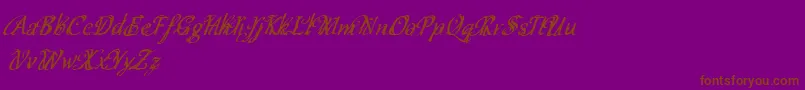 Cfschizophreniapersonaluse Font – Brown Fonts on Purple Background