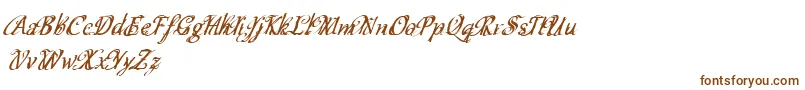 Cfschizophreniapersonaluse Font – Brown Fonts on White Background