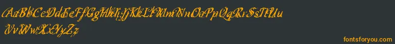 Cfschizophreniapersonaluse Font – Orange Fonts on Black Background