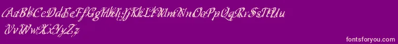 Cfschizophreniapersonaluse Font – Pink Fonts on Purple Background