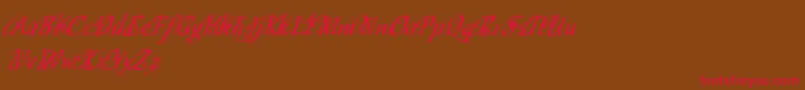 Cfschizophreniapersonaluse Font – Red Fonts on Brown Background