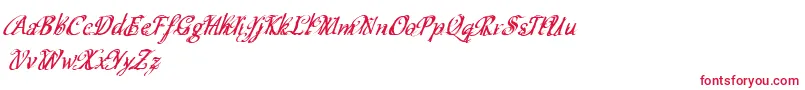 Cfschizophreniapersonaluse Font – Red Fonts on White Background