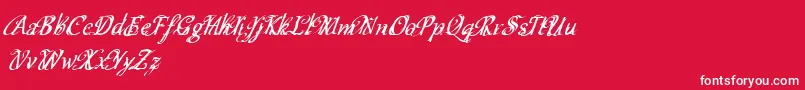 Cfschizophreniapersonaluse Font – White Fonts on Red Background
