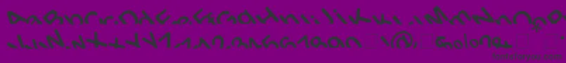 Titanic-fontti – mustat fontit violetilla taustalla