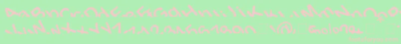 Titanic Font – Pink Fonts on Green Background