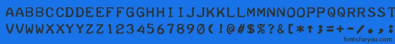 TeleprinterBold-fontti – mustat fontit sinisellä taustalla