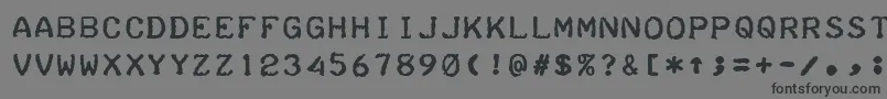 TeleprinterBold Font – Black Fonts on Gray Background