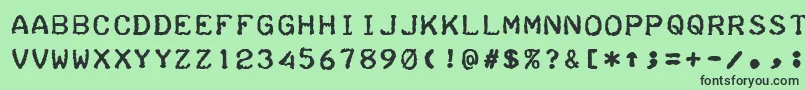TeleprinterBold Font – Black Fonts on Green Background