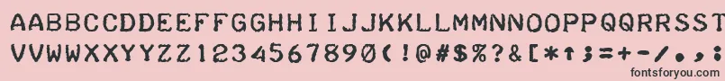 TeleprinterBold Font – Black Fonts on Pink Background