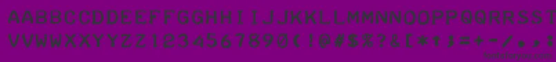 TeleprinterBold Font – Black Fonts on Purple Background
