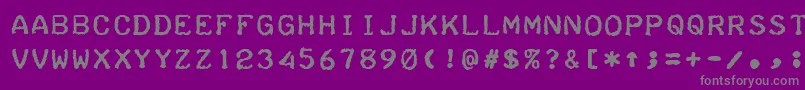 TeleprinterBold Font – Gray Fonts on Purple Background