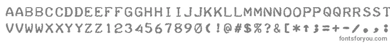 TeleprinterBold Font – Gray Fonts on White Background