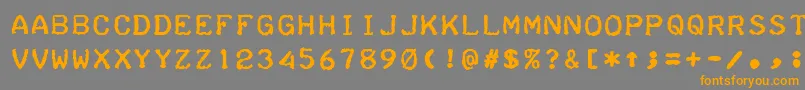 TeleprinterBold Font – Orange Fonts on Gray Background