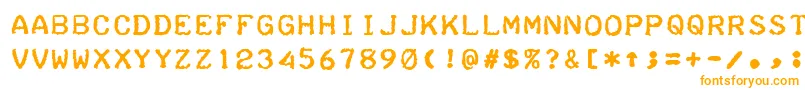 TeleprinterBold Font – Orange Fonts on White Background