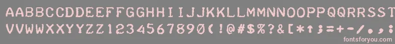 TeleprinterBold Font – Pink Fonts on Gray Background
