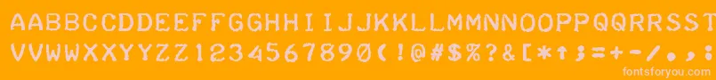 TeleprinterBold Font – Pink Fonts on Orange Background