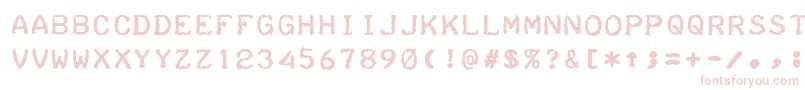 TeleprinterBold Font – Pink Fonts on White Background