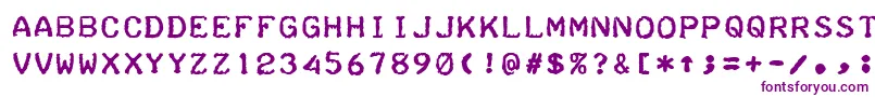 TeleprinterBold Font – Purple Fonts on White Background