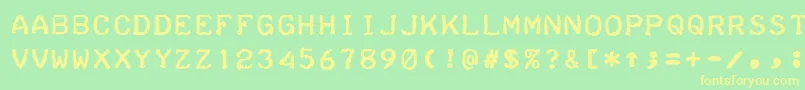 Weitere Informationen zur TeleprinterBold-Schriftart TeleprinterBold-Schriftart – Gelbe Schriften auf grünem Hintergrund