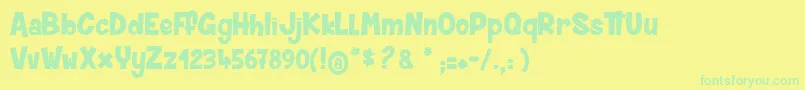 Police SkaterGirlsRock – polices vertes sur fond jaune