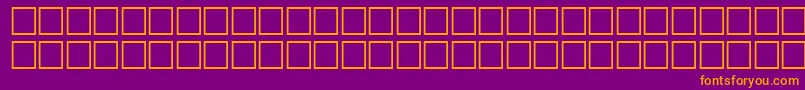 フォントMcsKofy5SUNormal. – 紫色の背景にオレンジのフォント