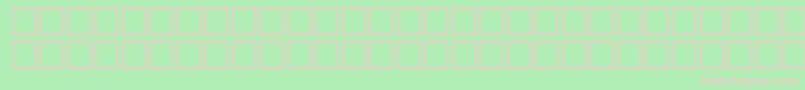 McsKofy5SUNormal.-fontti – vaaleanpunaiset fontit vihreällä taustalla