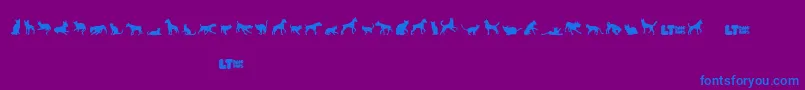 Catsvsdogslt Font – Blue Fonts on Purple Background