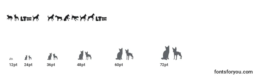 Размеры шрифта Catsvsdogslt