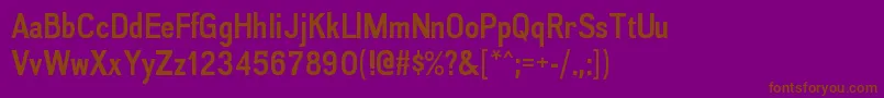 Więcej informacji o czcionce AkazanBold Czcionka AkazanBold – brązowe czcionki na fioletowym tle