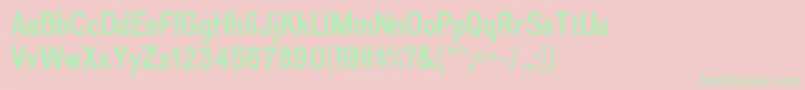 AkazanBold Font – Green Fonts on Pink Background